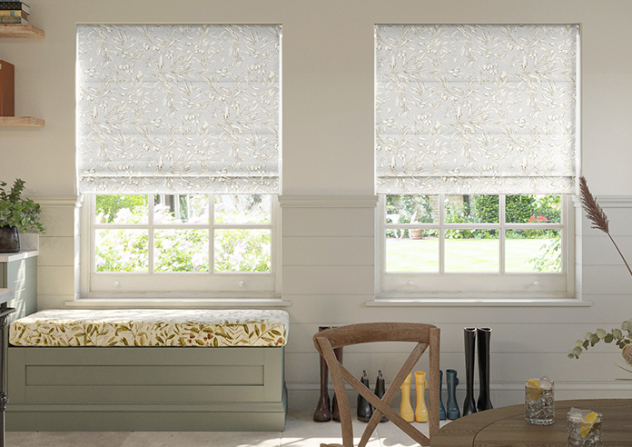 Aviary Velvet, Feather Grey - Motorised Roman Blind - Image 3